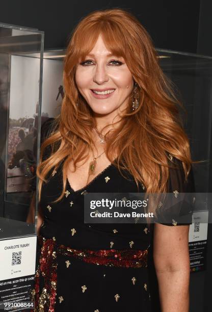 Charlotte Tilbury attends adidas 'Prouder': A Fat Tony Project in aid of the Albert Kennedy Trust, supporting LGBT youth, at Heni Gallery Soho on...