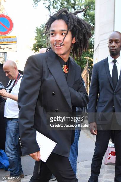 Luka Sabbat arrives at the 'Vogue Foundation Dinner 2018' at Palais Galleria on July 3, 2018 in Paris, France.