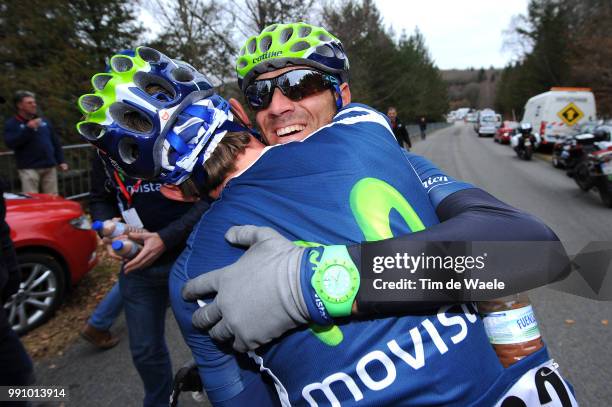 70Th Paris - Nice 2012, Stage 3Arrival, Alejandro Valverde / David Arroyo Duran / Celebration Joie Vreugde, Vierzon - Le Lac De Vassiviere / Pn,...