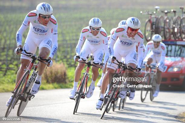 46Th Tirreno-Adriatico 2012, Stage 1 Team Aqua Sapone / Danilo Di Luca / San Vincenzo - Donoratico / Team Time Trial Contre La Montre Equipe...