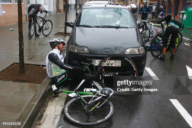 Volta A Catalunya 2012, Stage 3Julian Dean / Illustration Illustratie, Crash Chute Val Car Voiture Auto, La Vall Den Bas - Port Del Canto Original...