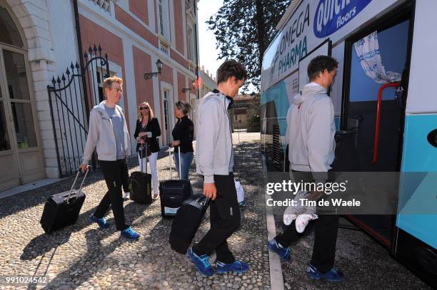 95Th Tour Of Italy 2012, Stage 16 Nikolas Maes / Julien Vermote / Valies Bag Koffer Coffre, Limone Sul Garda - Falzes, Pfalzen / Giro Italia Italie,...