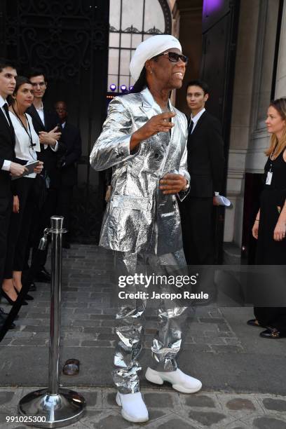 Nile Rodgers arrives at the 'Vogue Foundation Dinner 2018' at Palais Galleria on July 3, 2018 in Paris, France.