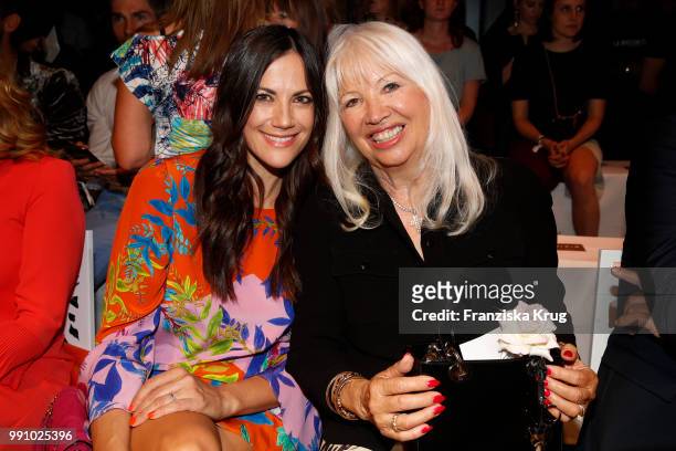 Bettina Zimmermann and Ute Schlotterer during the Marc Cain Fashion Show Spring/Summer 2019 at WECC on July 3, 2018 in Berlin, Germany.