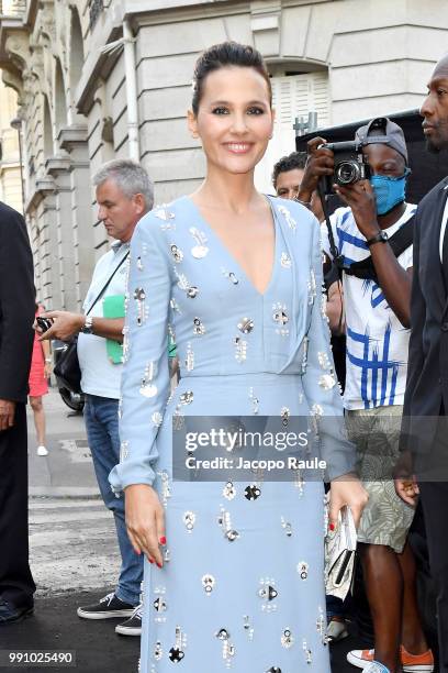 Virginie Ledoyen arrives at the 'Vogue Foundation Dinner 2018' at Palais Galleria on July 3, 2018 in Paris, France.