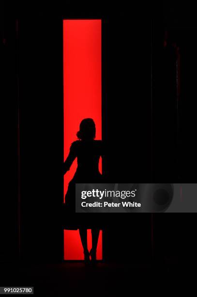 Model walks the runway during the Julien Fournie Haute Couture Fall Winter 2018/2019 show as part of Paris Fashion Week on July 3, 2018 in Paris,...