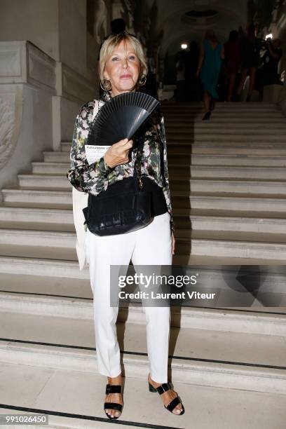 Journalist Marie Christiane Marek attends the Alexandre Vauthier Haute Couture Fall Winter 2018/2019 show as part of Paris Fashion Week on July 3,...