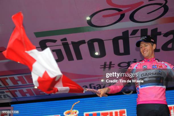 95Th Tour Of Italy 2012, Stage 21 Podium, Ryder Hesjedal Pink Jersey, Canada Flag Drapeau Vlag, Celebration Joie Vreugde /Milano - Milano / Time...