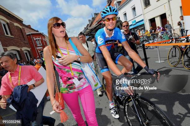 99Th Tour De France 2012, Stage 3 Ohan Vansummeren + Jasmine Van Grieken Girlfriend Copine Vriendin, Orchies - Boulogne -Sur-Mer / Ronde Van...