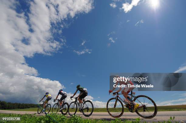 99Th Tour De France 2012, Stage 6 Illustration Illustratie, Karsten Kroon / Romain Zingle / David Zabriskie / Davide Malacarne / Peleton Peloton,...