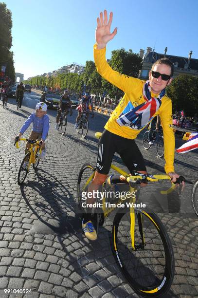 99Th Tour De France 2012, Stage 20 Bradley Wiggins Yellow Jersey + Ben / Celebration Joie Vreugde, Rambouillet - Paris Champs-Elysees / Ronde Van...