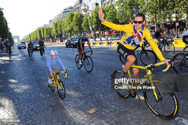 99Th Tour De France 2012, Stage 20 Bradley Wiggins Yellow Jersey + Ben / Celebration Joie Vreugde, Rambouillet - Paris Champs-Elysees / Ronde Van...