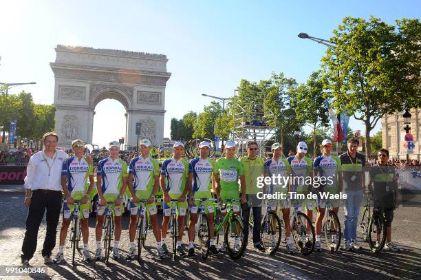 99Th Tour De France 2012, Stage 20 Team Liquigas / Vincenzo Nibali / Ivan Basso / Federico Canuti / Kristijan Koren / Dominique Nerz / Daniel Oss /...