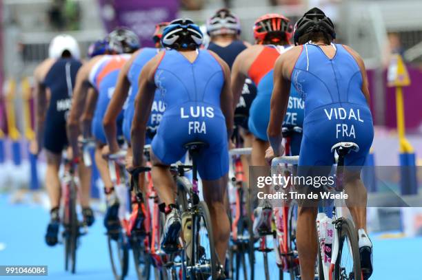 Londen Olympics, Triathlon : Men Laurent Vidal / Vincent Luis / Illustration Illustratie, Peleton Peloton, Hyde Park, Hommes Mannen, London Olympic...