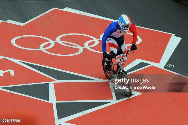 Londen Olympics, Bmx Cycling : Men Quentin Caleyron / Seeding Run Bmx Track Piste, Hommes Mannen, London Olympic Games Jeux Olympique Londres...