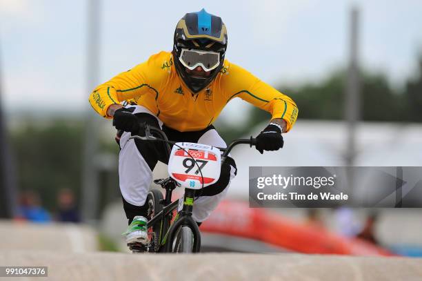 Londen Olympics, Bmx Cycling : Men Khalen Young / Seeding Run Bmx Track Piste, Hommes Mannen, London Olympic Games Jeux Olympique Londres Olympische...