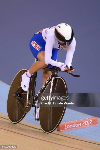 Londen Olympics, Track Cycling: Women Omnium Evgeniya Romanyuta / Velodrome, Femmes Vrouwen, London Olympic Games Jeux Olympique Londres Olympische...