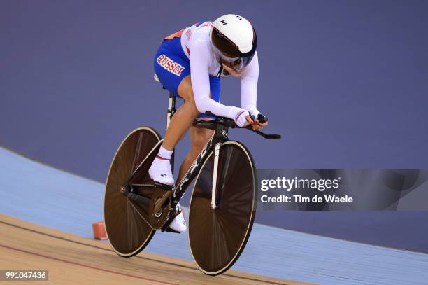 Londen Olympics, Track Cycling: Women Omnium Evgeniya Romanyuta / Velodrome, Femmes Vrouwen, London Olympic Games Jeux Olympique Londres Olympische...