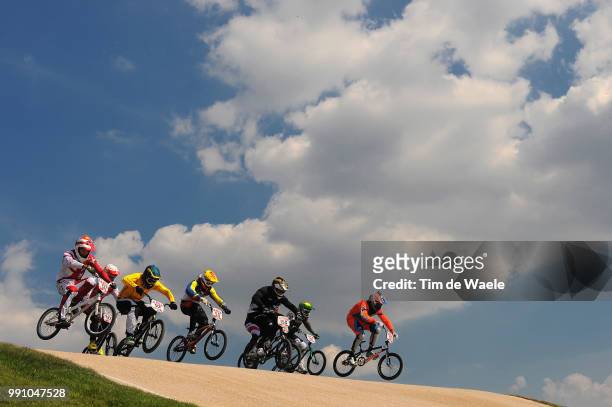 Londen Olympics, Bmx Cycling : Menillustration Illustratie, Raymon Vand Er Biezen / 1/4 Final, Bmx Track Piste, Hommes Mannen, London Olympic Games...