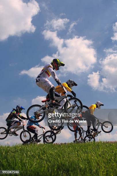 Londen Olympics, Bmx Cycling : Menillustration Illustratie, Oquendo Zbala / 1/4 Final, Bmx Track Piste, Hommes Mannen, London Olympic Games Jeux...