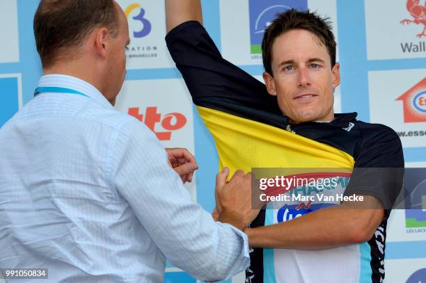 Belgian Time Trial Championships 2012 Podium/ Kristof Vandewalle Belgium Championship Jersey/Lac De Leau Dheure - Lac De Leau Dheure /Championat De...