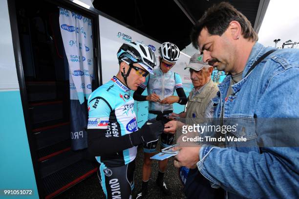 76Th Tour Of Swiss, Stage 6 Levi Leipheimer / Fans Supporters, On Shoes Chaussures Schoenen, Team Omega Pharma Quick-Step Opqs /Wittnau -...