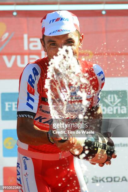 67Th Tour Of Spain 2012, Stage 6 Podium, Joaquim Rodriguez Celebration Joie Vreugde, Champagne, Tarazona - Jaca / Vuelta Tour Espagne Ronde Van...