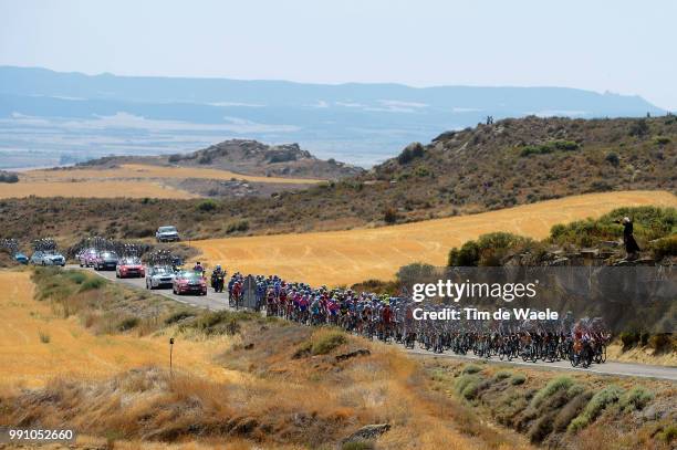 67Th Tour Of Spain 2012, Stage 6 Illustration Illustratie, Peleton Peloton Dessert Woestijn, Landscape Paysage Landschap, Tarazona - Jaca / Vuelta...