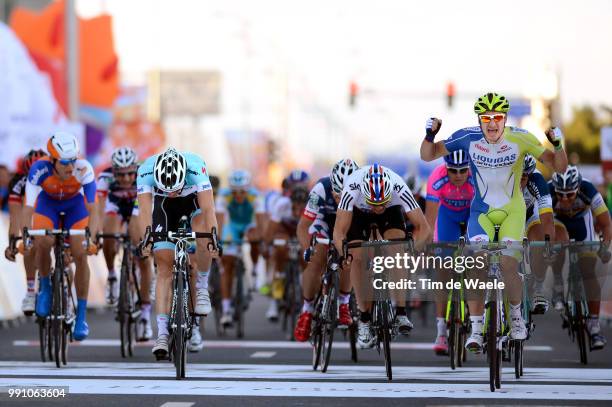 2Nd Tour Of Beijing 2012, Stage 1 Arrival, Viviani Elia Celebration Joie Vreugde, Fenn Andrew / Hagen Edvald Boasson / Van Hummel Kenny / Bos Theo /...