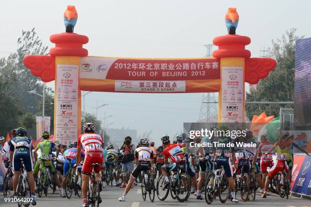 2Nd Tour Of Beijing 2012, Stage 3 Illustration Illustratie, Start Departure Vertrek, Peleton Peloton, Mentougou - Badaling Great Wall / Etape Rit...