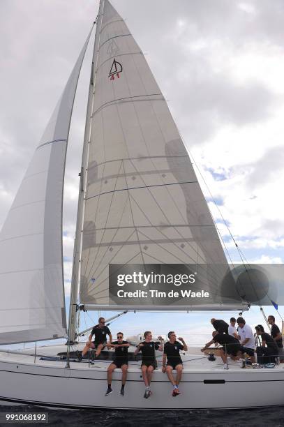 Team Saxo Bank Tinkoff, Team Building Camp 2013 Frits Van Der Heide / Geert Van Diepen / Peter De Coninck / Yves De Wilde / Soigneur Kine, Sailing...