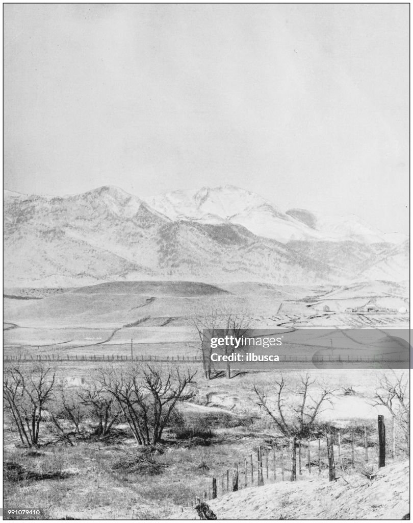 Antique photograph of America's famous landscapes: Pike's Peak
