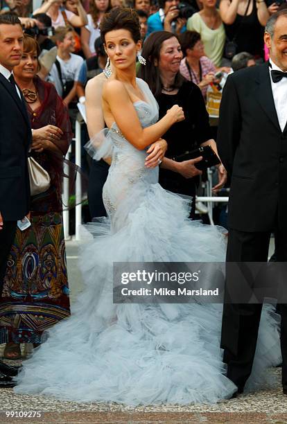 Kate Beckinsale attends the Opening Night Premiere of 'Robin Hood' at the Palais des Festivals during the 63rd Annual International Cannes Film...