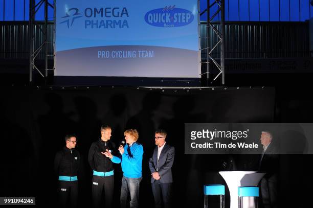 Presentation Team Opqs 2013 Mark Cavendish / Tom Boonen / Brian Holm Sportsdirector, Carl Huybrechts Presentator, Patrick Lefevere Ceo Manager, Omega...