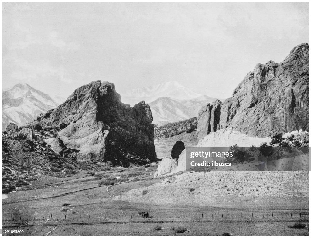 Antique photograph of America's famous landscapes: Gateway to garden of the Gods