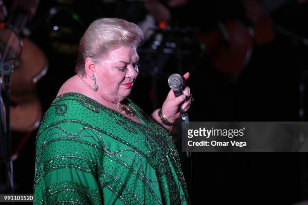 Mexican singer Paquita la del Barrio performs during a concert as part of the USA Tour 2018 at Mesquite Rodeo on July 01, 2018 in Mesquite, Texas.