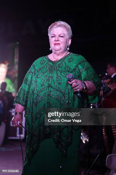 Mexican singer Paquita la del Barrio performs during a concert as part of the USA Tour 2018 at Mesquite Rodeo on July 01, 2018 in Mesquite, Texas.