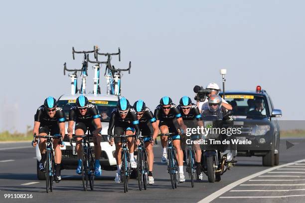 Tour Of Qatar 2013, Stage 2 Team Sky / Edvald Boasson Hagen / Bernhard Eisel / Mathew Hayman / Gabriel Rasch / Luke Rowe / Ian Stannard / Christopher...