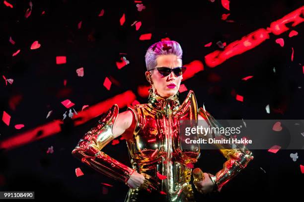 Katy Perry performs on stage as part of Witness: The Tour, at Ziggo Dome, on May 26 in Amsterdam, Netherlands.