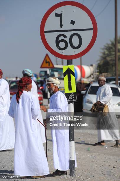 4Th Tour Of Oman2013, Stage 1 Illustration Illustratie, Public Publiek Spectators, Signs Paneau Borden, Arabic Sign, Al Musannah - Sultan Qaboos...