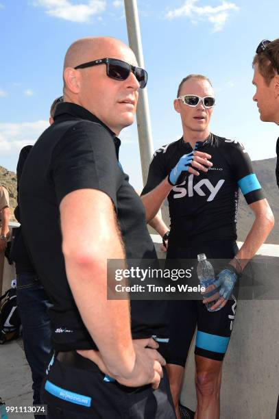 4Th Tour Of Oman 2013, Stage 4 Arrival, Dave Brailsford Manager Team Sky / Froome Christopher / Al Saltiyah In Samail - Jabal Al Akhdhar - Green...