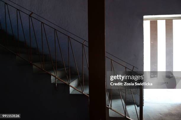 moody staircase - sosia stock pictures, royalty-free photos & images