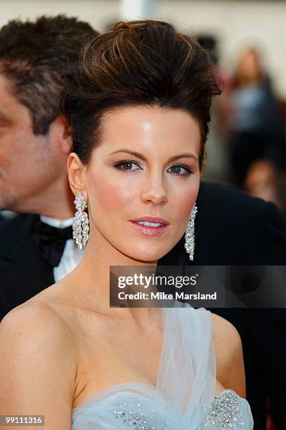 Kate Beckinsale attends the Opening Night Premiere of 'Robin Hood' at the Palais des Festivals during the 63rd Annual International Cannes Film...