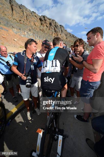 4Th Tour Of Oman 2013, Stage 4 Arrival, Froome Christopher / Tacx Rollers Rollen, Press Pers Journalist Media, Al Saltiyah In Samail - Jabal Al...