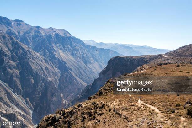 colca canyon viewpoint - colca stock pictures, royalty-free photos & images