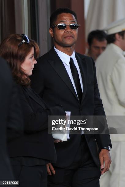 Cuba Gooding jr Seen leaving his hotel this evening on May 12, 2010 in Cannes, France.