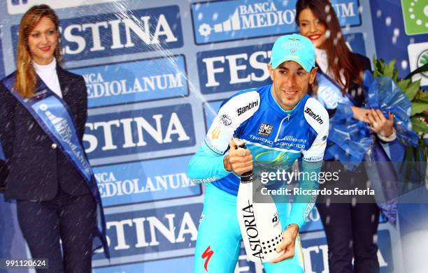 48Thtirreno Adriatico Stage 7Podium/ Vincenzo Nibali Leader Jersey Celebration Joie Vreugde/ San Benedetto Del Tronto - San Benedetto Del Trono...