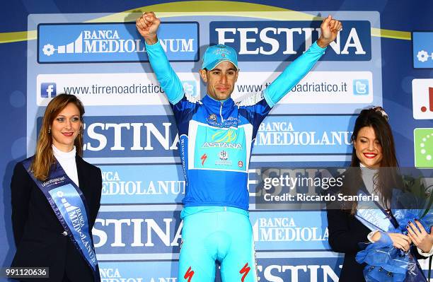 48Thtirreno Adriatico Stage 7Podium/ Vincenzo Nibali Leader Jersey Celebration Joie Vreugde/ San Benedetto Del Tronto - San Benedetto Del Trono...