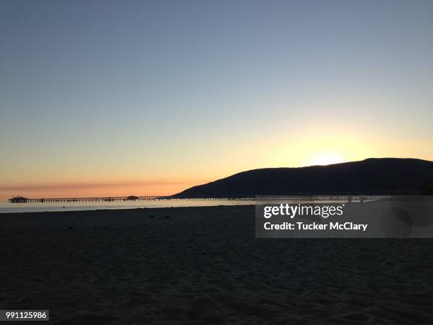 sunset at avila beach - clary stock-fotos und bilder