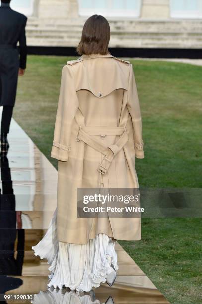 Giedre Dukauskaite walks the runway during the Givenchy Haute Couture Fall Winter 2018/2019 show as part of Paris Fashion Week on July 1, 2018 in...